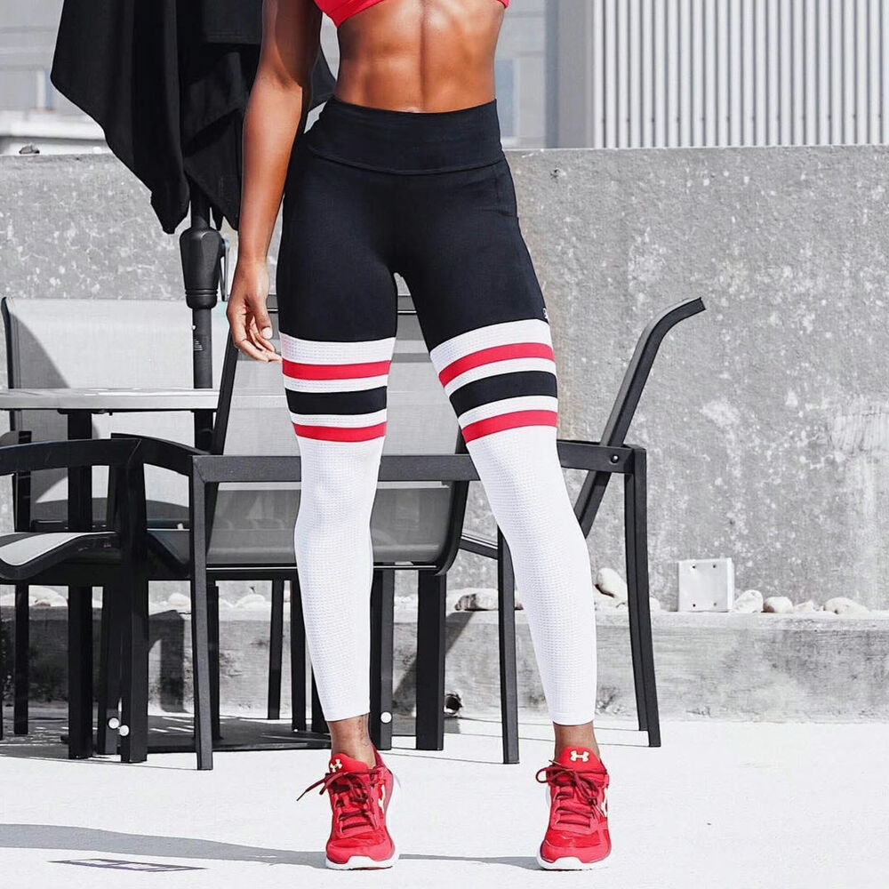 BOMBSHELL Sportswear The Retro Pocket Thigh Highs High Rise Leggings Sz S